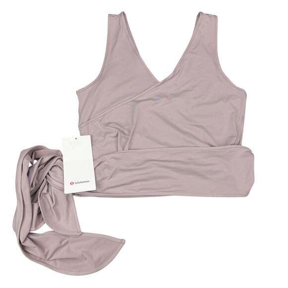 NWT LULULEMON Twist Me Up Crop Tank Size 8 Smoky Blush - Picture 5 of 5